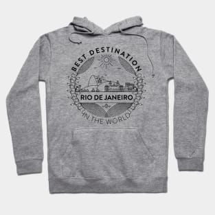 Rio De Janeiro Minimal Badge Design Hoodie